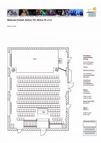 Raumplan bestuhlt, Bühne 10×5 m