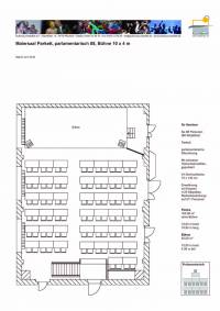Raumplan parlamentarisch, Bühne 10×4 m