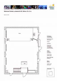Raumplan unbestuhlt, Bühne 10×5 m