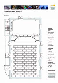 Raumplan bis zu 284 Personen
